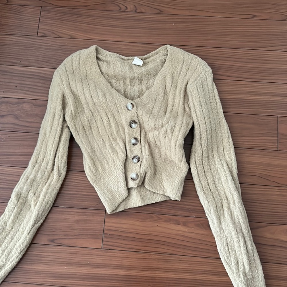 Fuzzy cropped Urban Outfitters cardigan